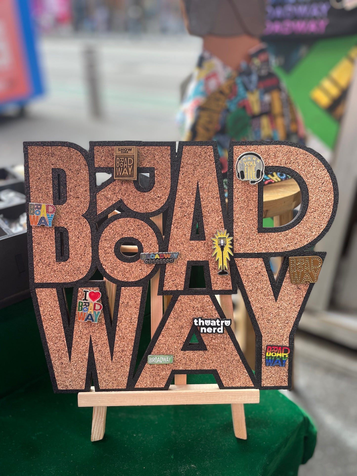 Broadway Cork Enamel Pin Display