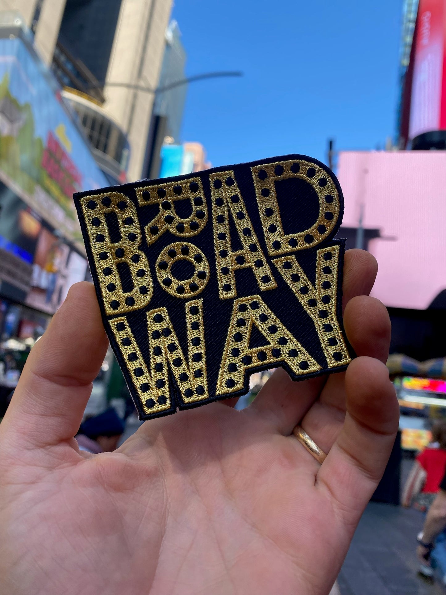 Golden Broadway Embroidered Patch