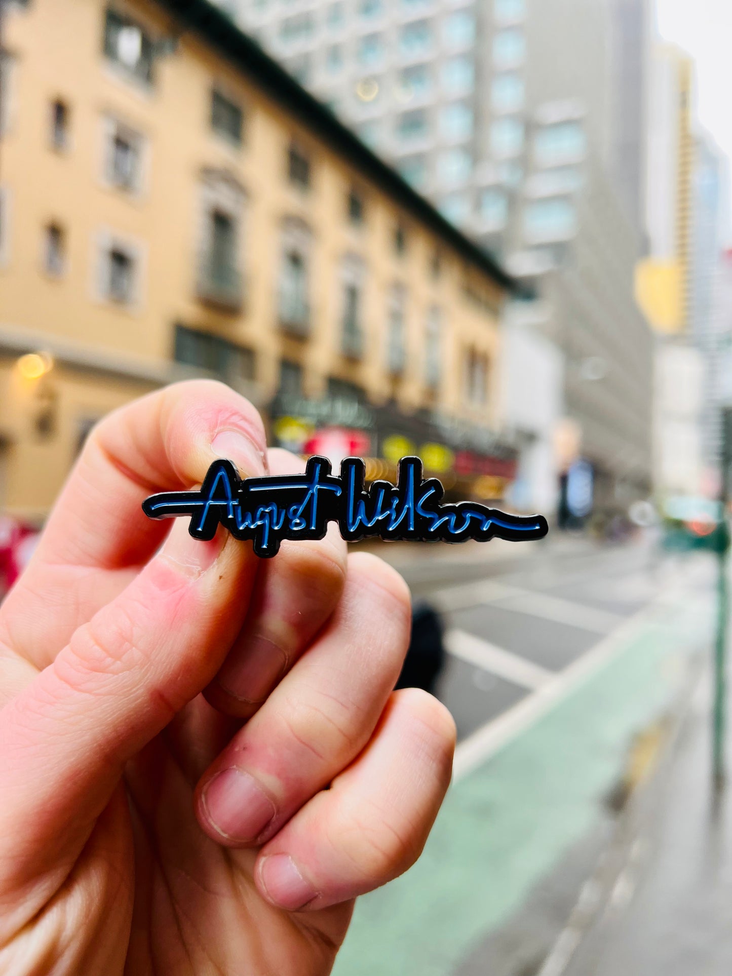 August Wilson Marquee Enamel Pin