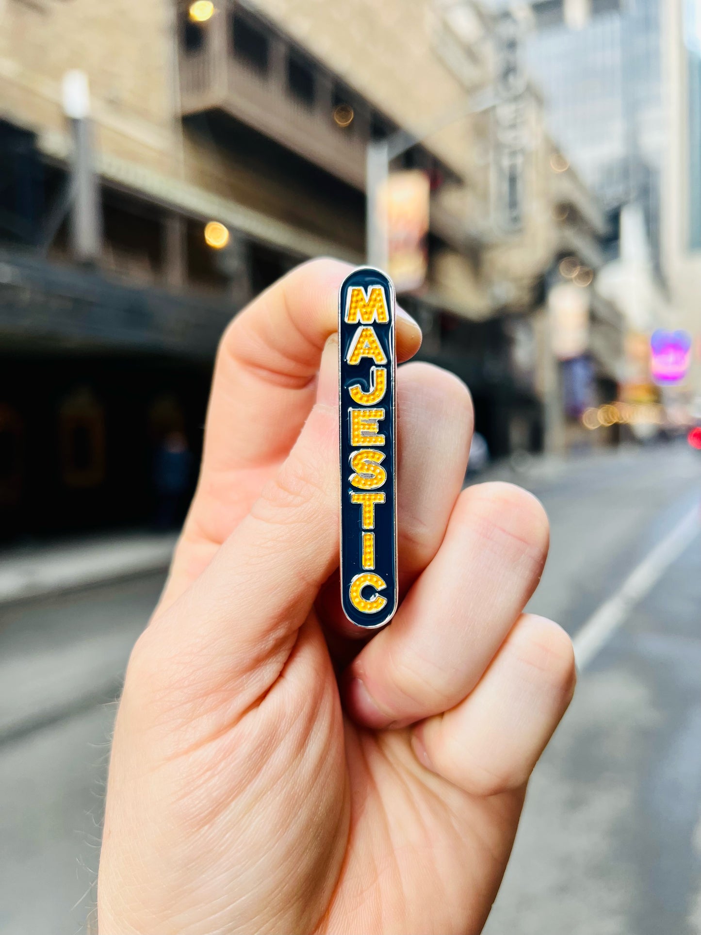 Majestic (Navy Blue) Marquee Enamel Pin