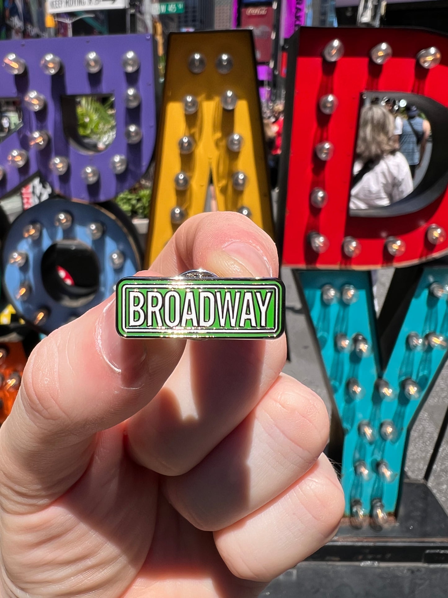Broadway Street Sign Enamel Pin