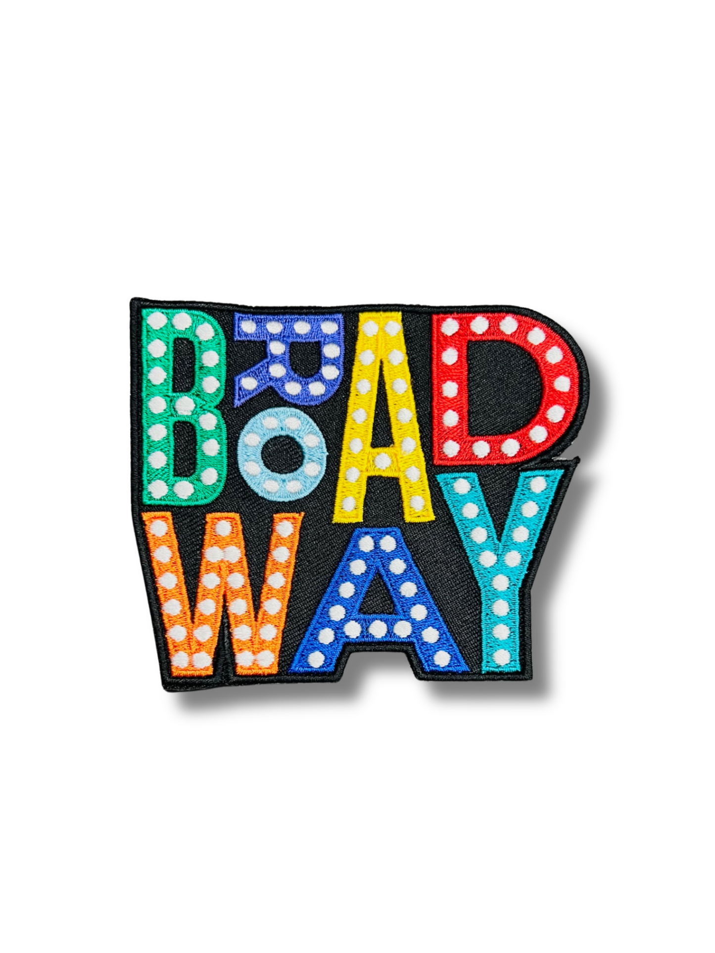 Black Broadway Embroidered Patch