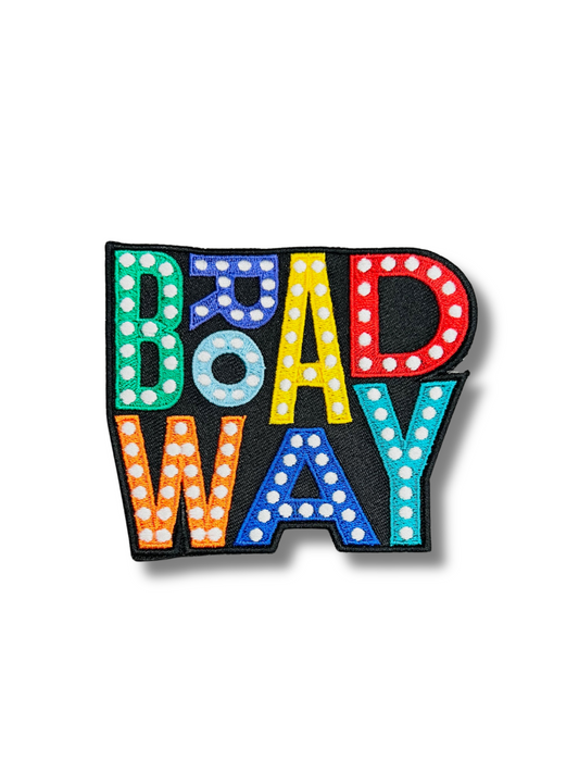 Black Broadway Embroidered Patch