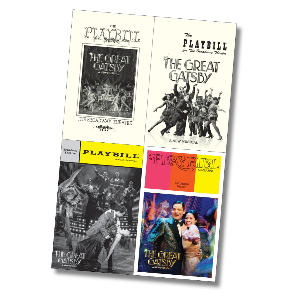 Great Gatsby 4-Playbill Sticker Set
