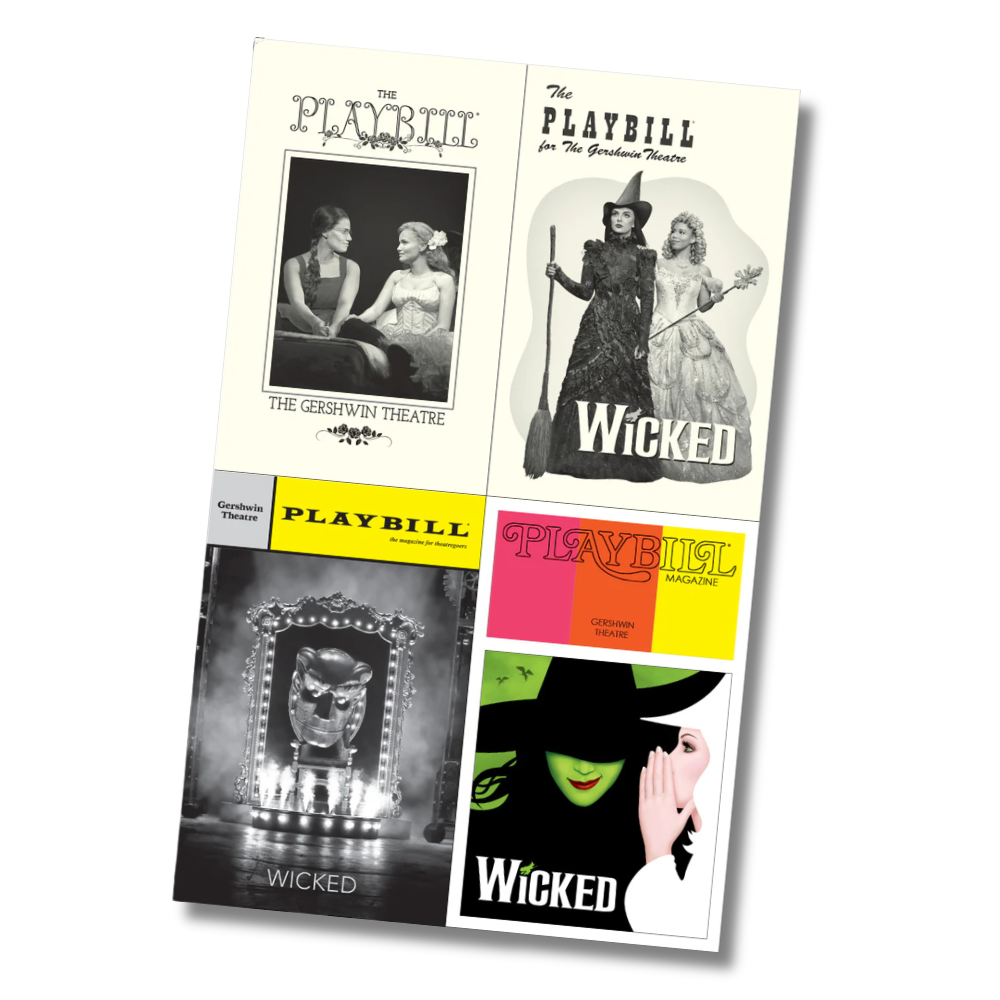 Wicked 4-Playbill Sticker Set
