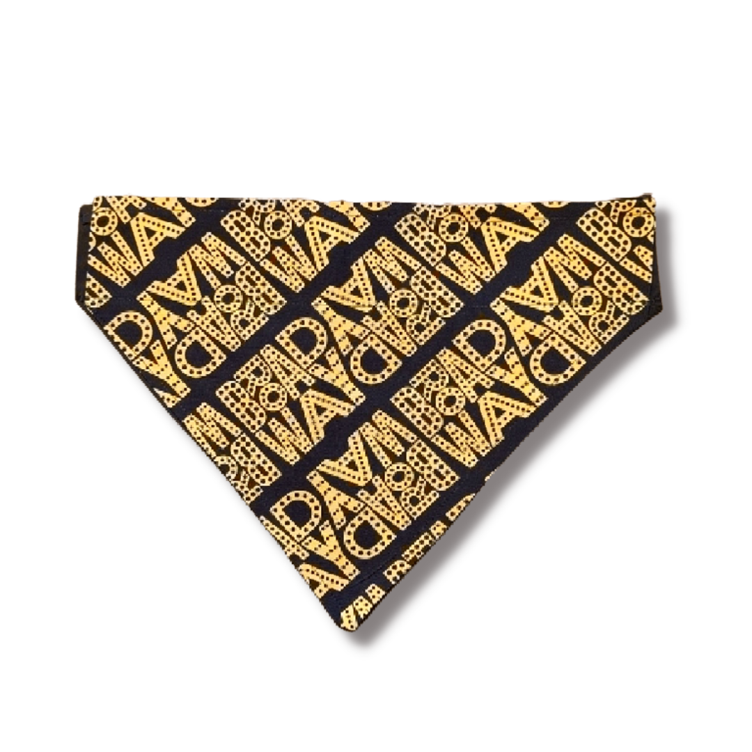 Gold Broadway Doggy Bandana