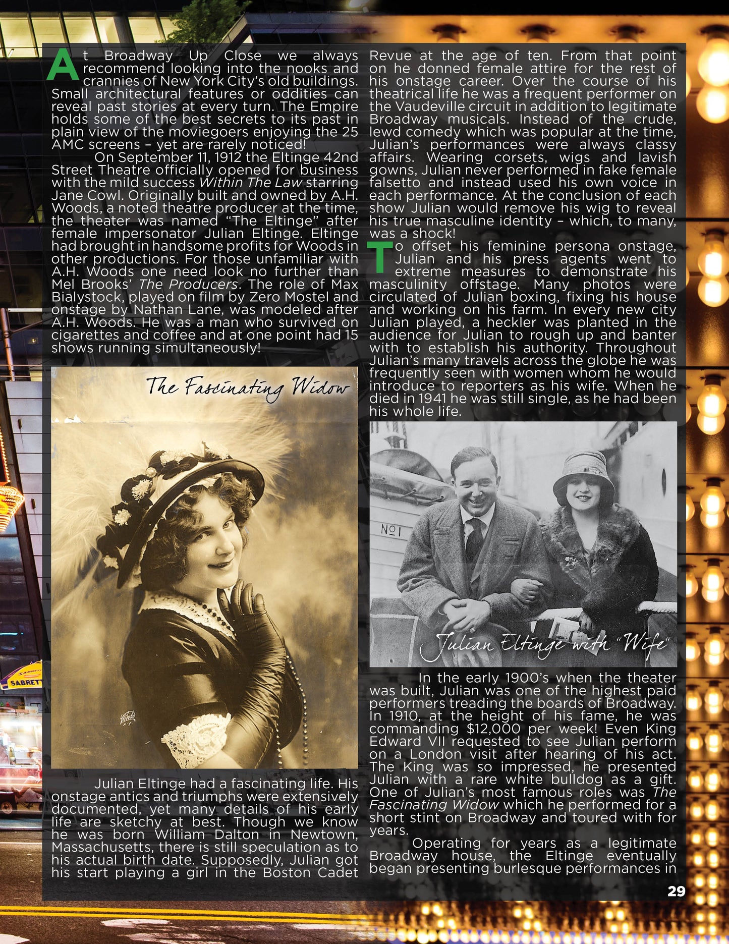 Broadway's Beginnings Souvenir Book