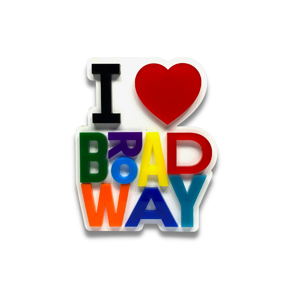 I Heart Broadway Wooden Magnet