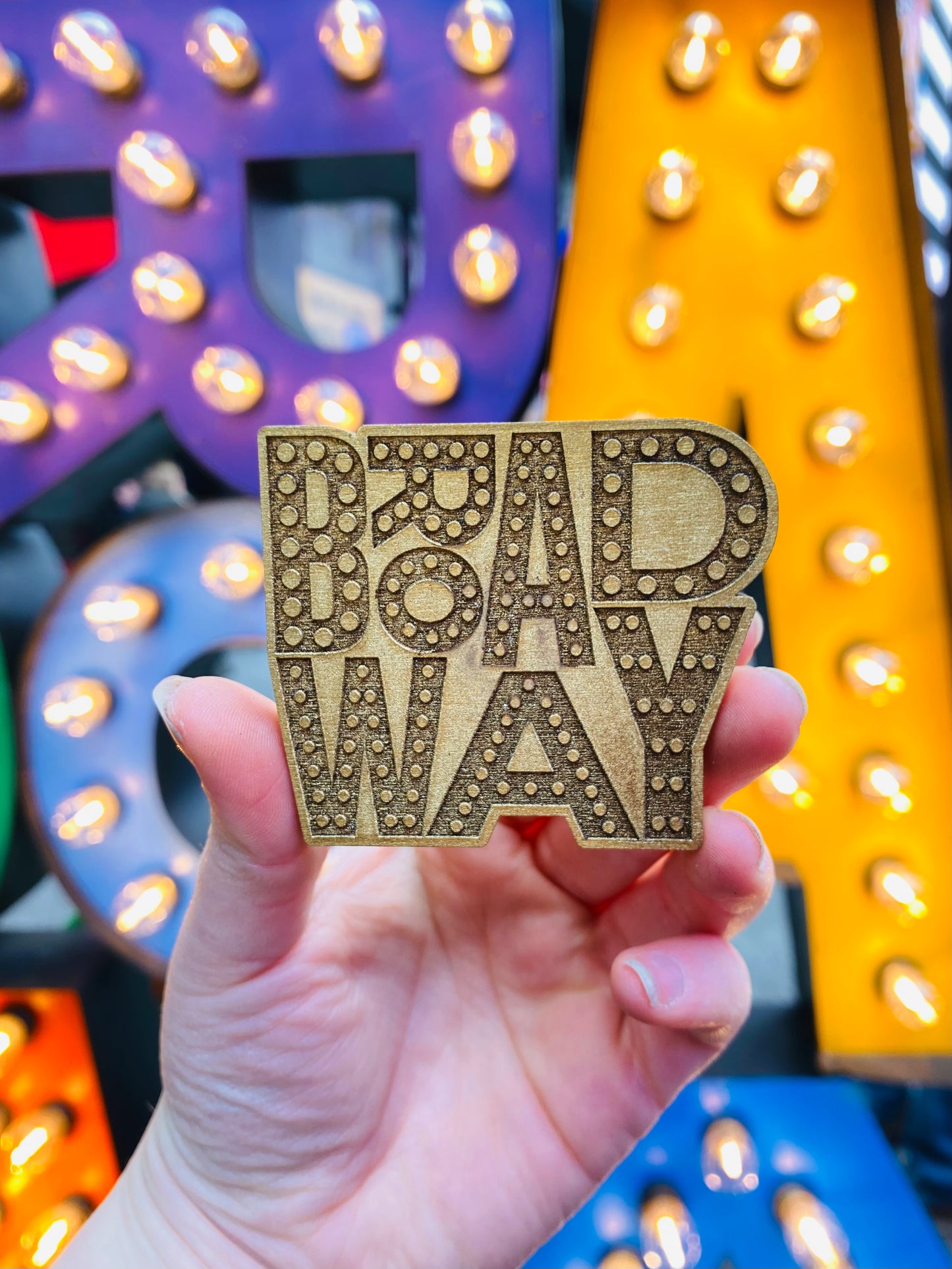 Broadway Wooden Magnet