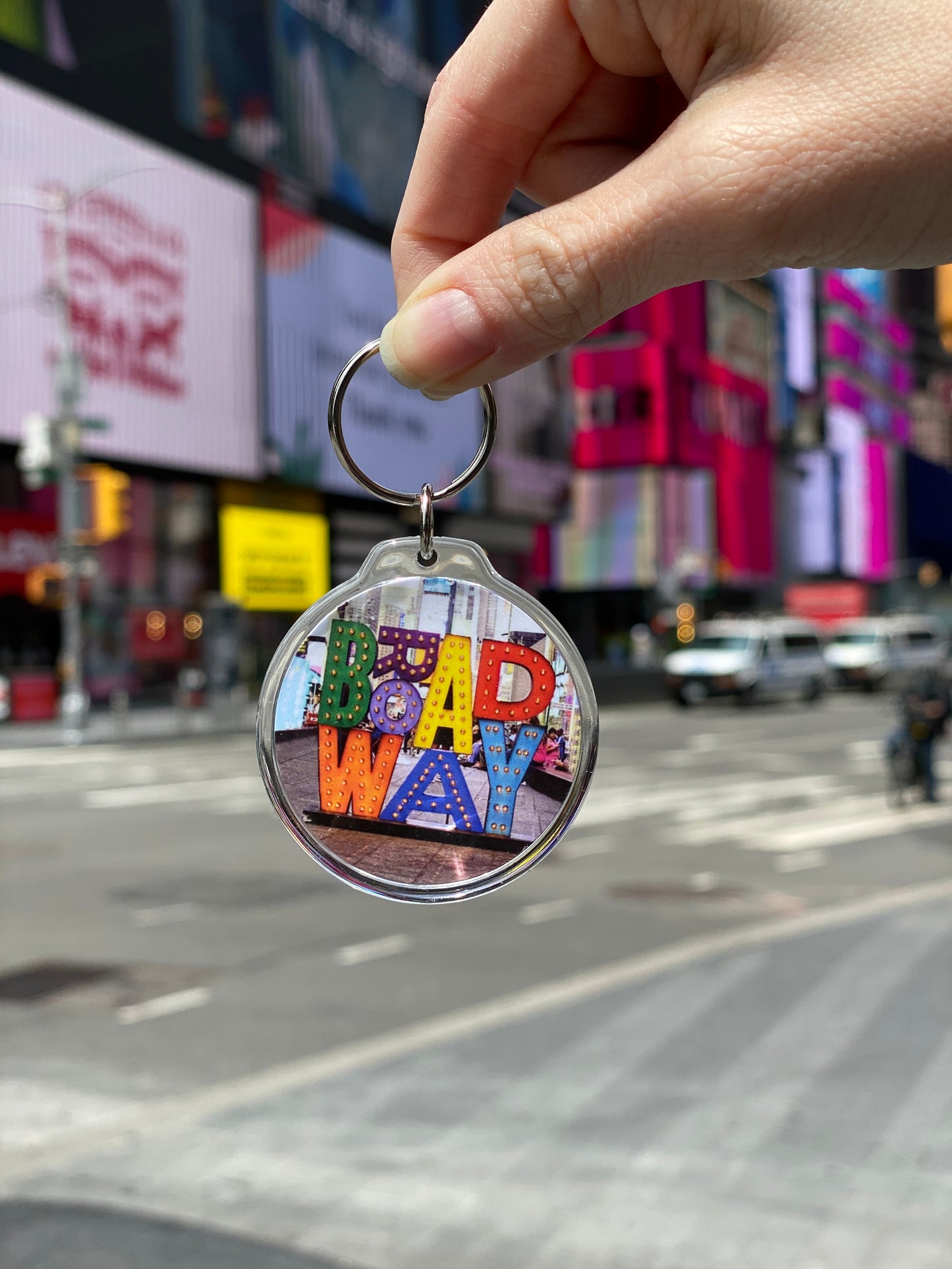 Circular Broadway Keychain