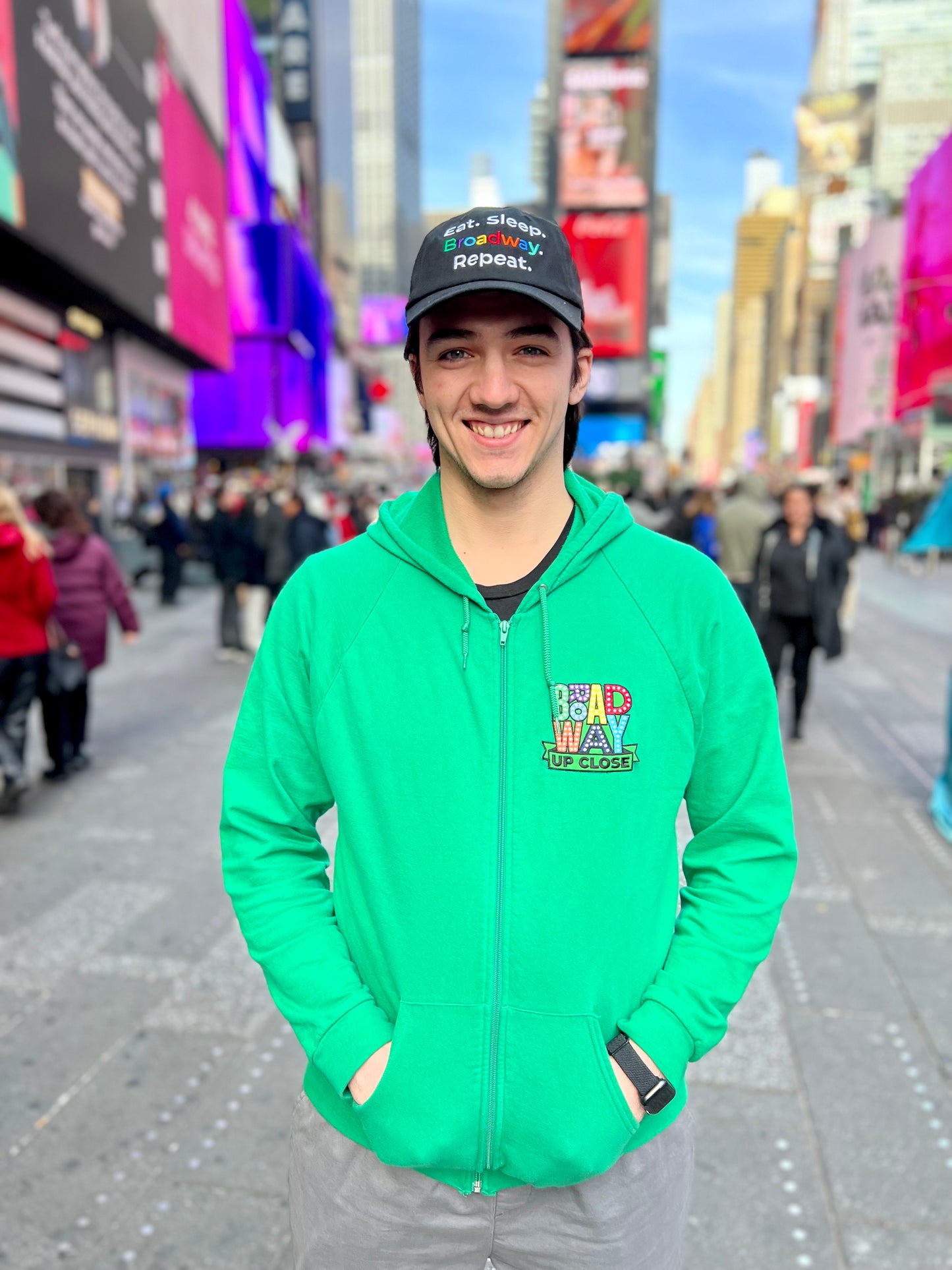 Eat. Sleep. Broadway. Repeat. Embroidered Hat