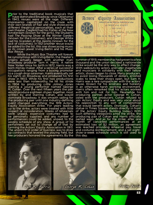 Shubert Brothers & Beyond Souvenir Book