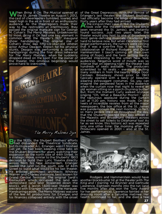 Shubert Brothers & Beyond Souvenir Book