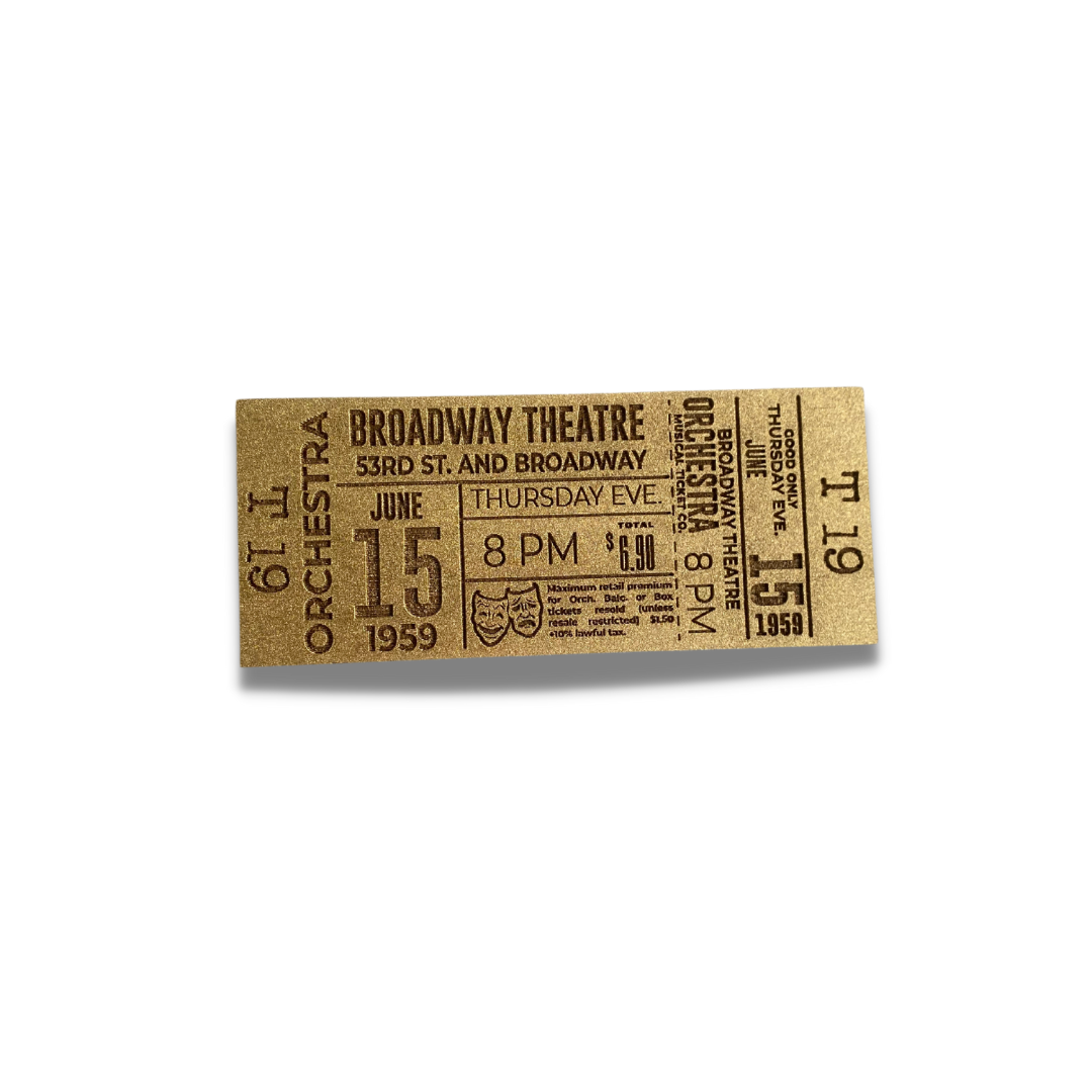 Broadway Stub Wooden Magnet