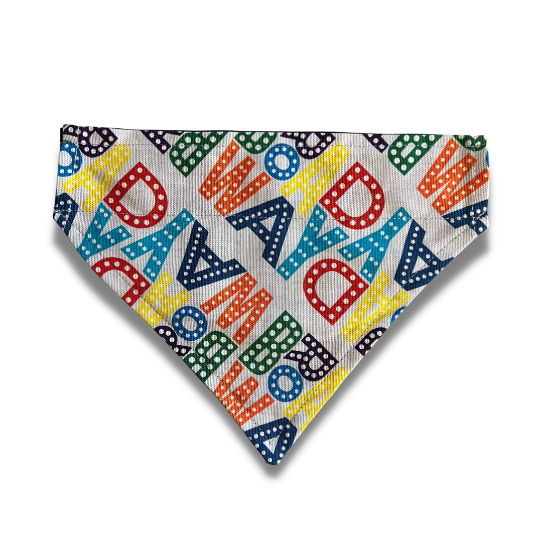 White Broadway Doggy Bandanae