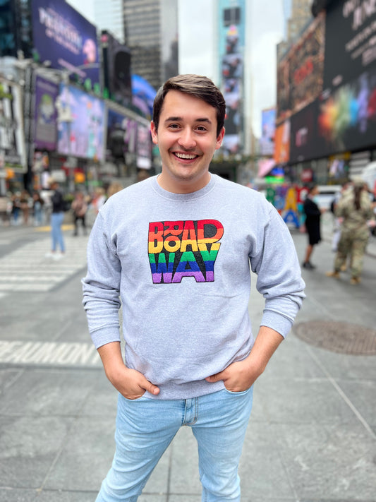 Broadway Embroidered PRIDE Crewneck Sweatshirt