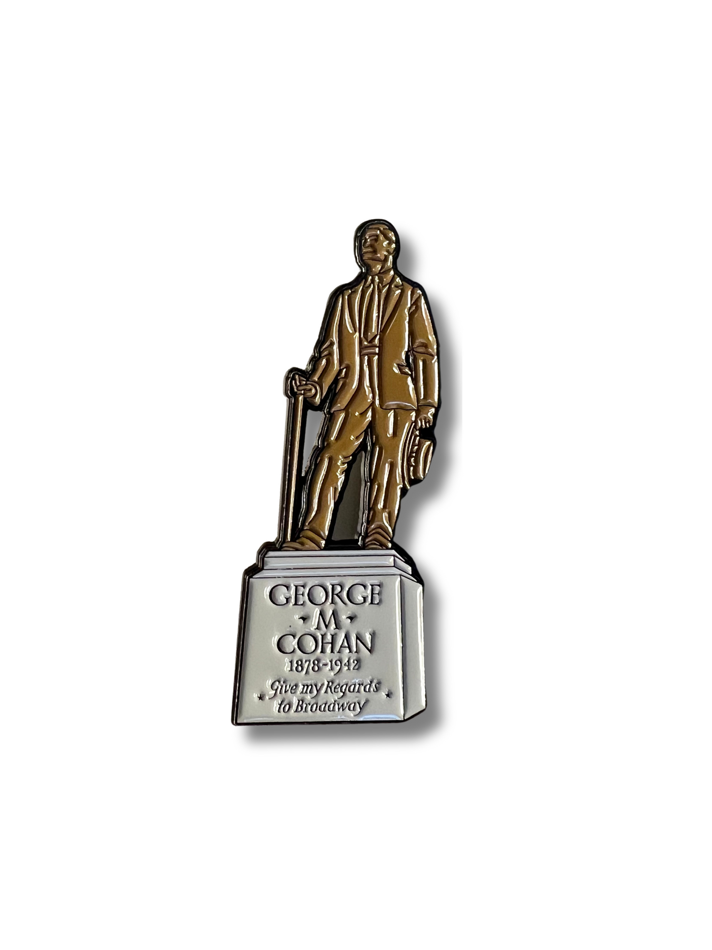 George M. Cohan Statue Enamel Pin