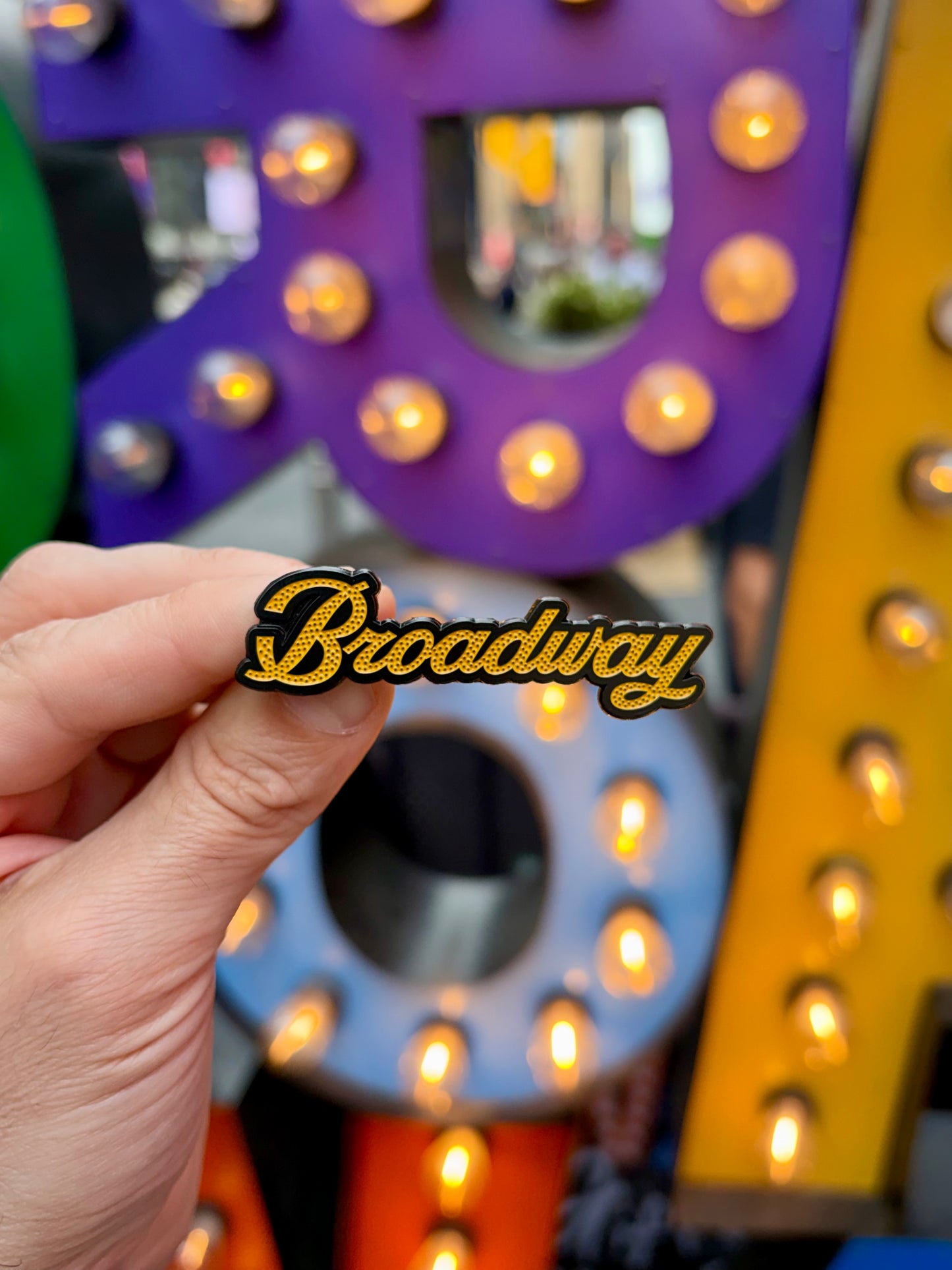 Bygone Broadway Theatre Marquee Enamel Pin