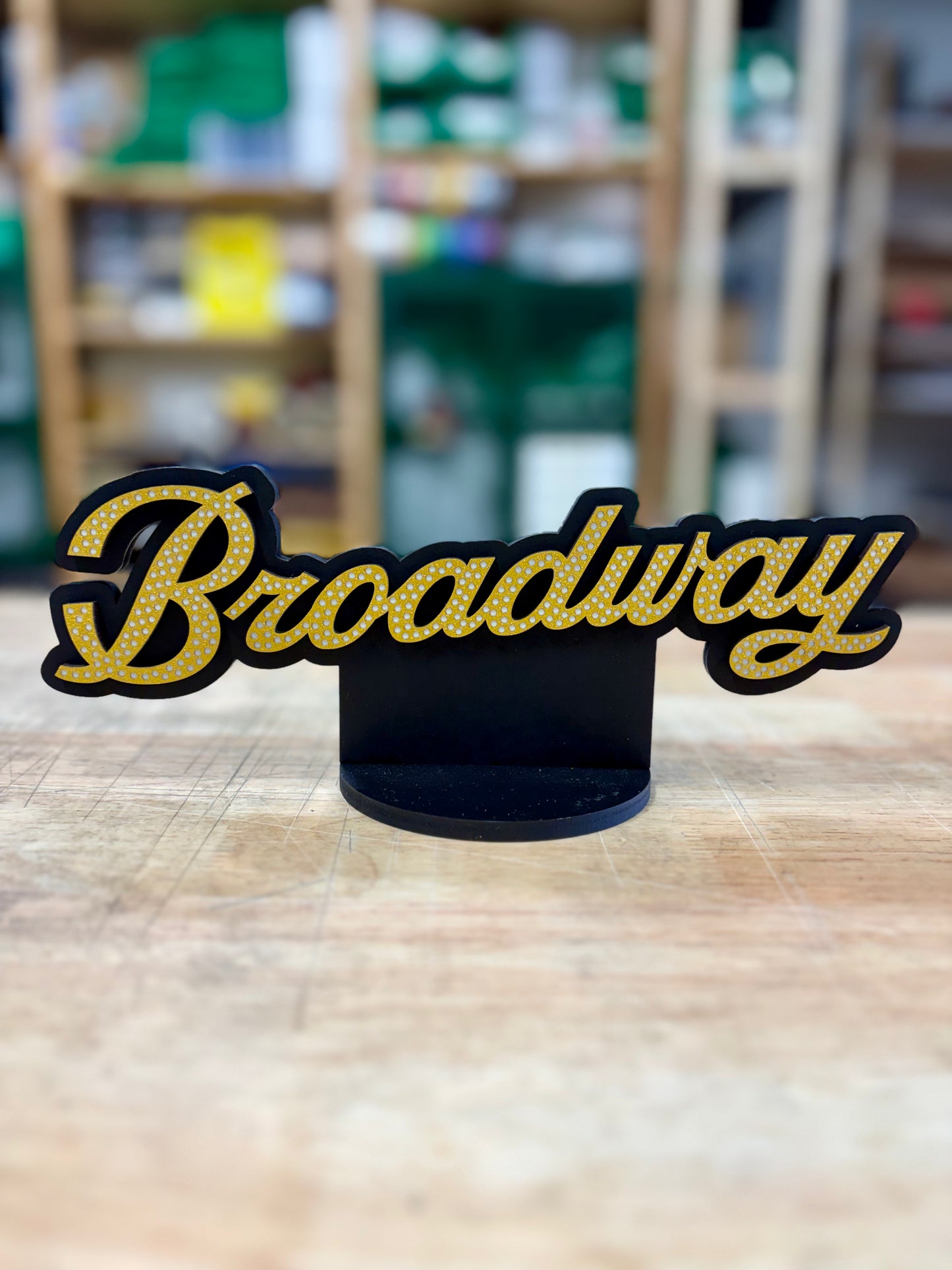 Bygone Broadway Theatre Marquee Shelf Art