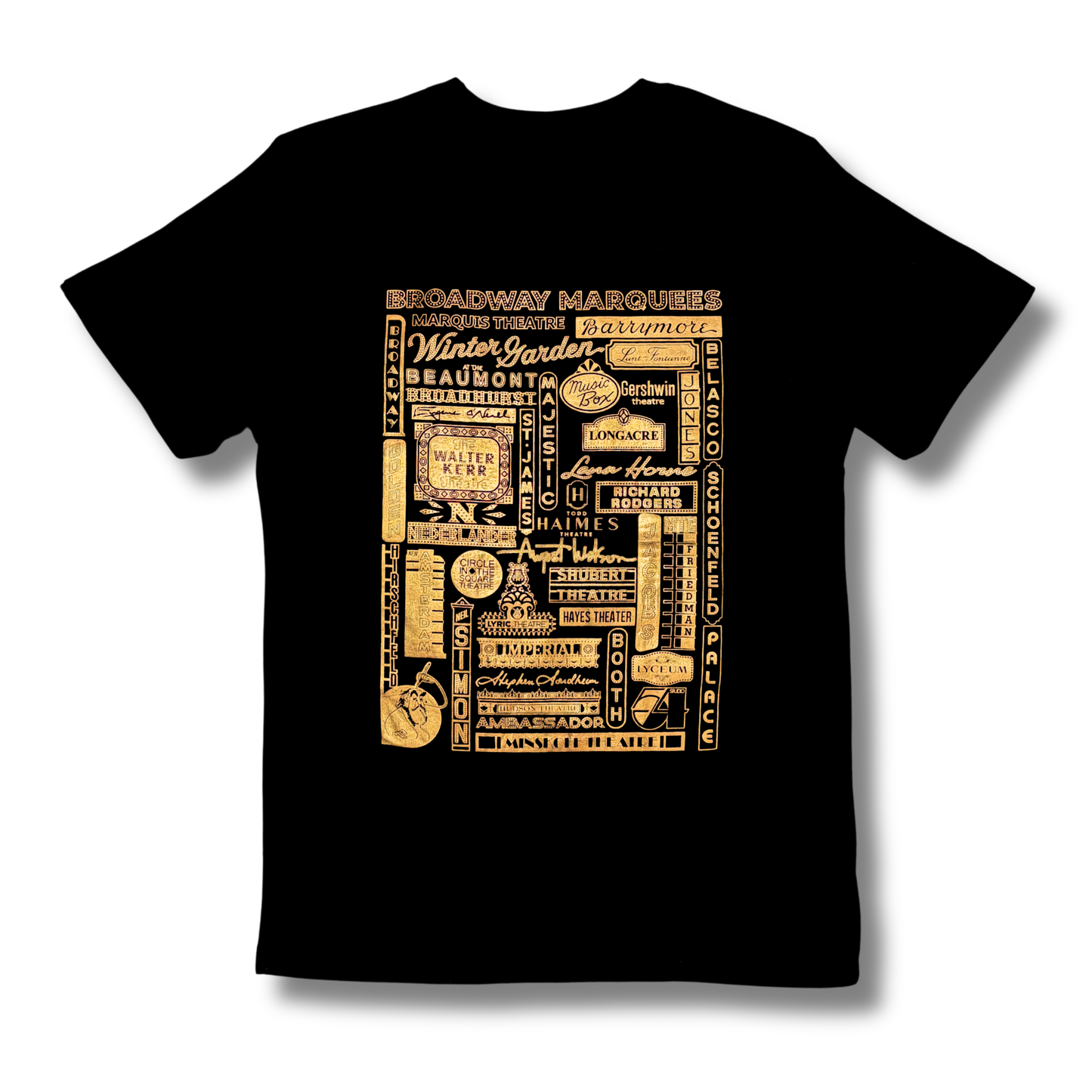 Golden Broadway Marquees T-Shirt