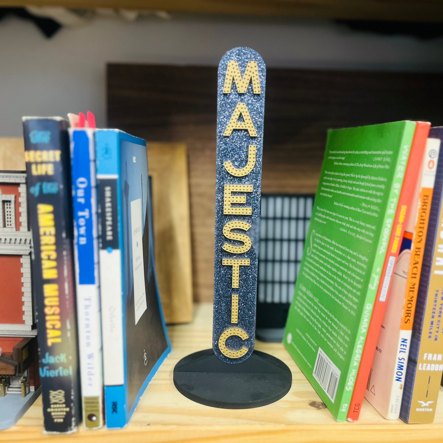 Majestic (Navy Blue) Marquee Shelf Art