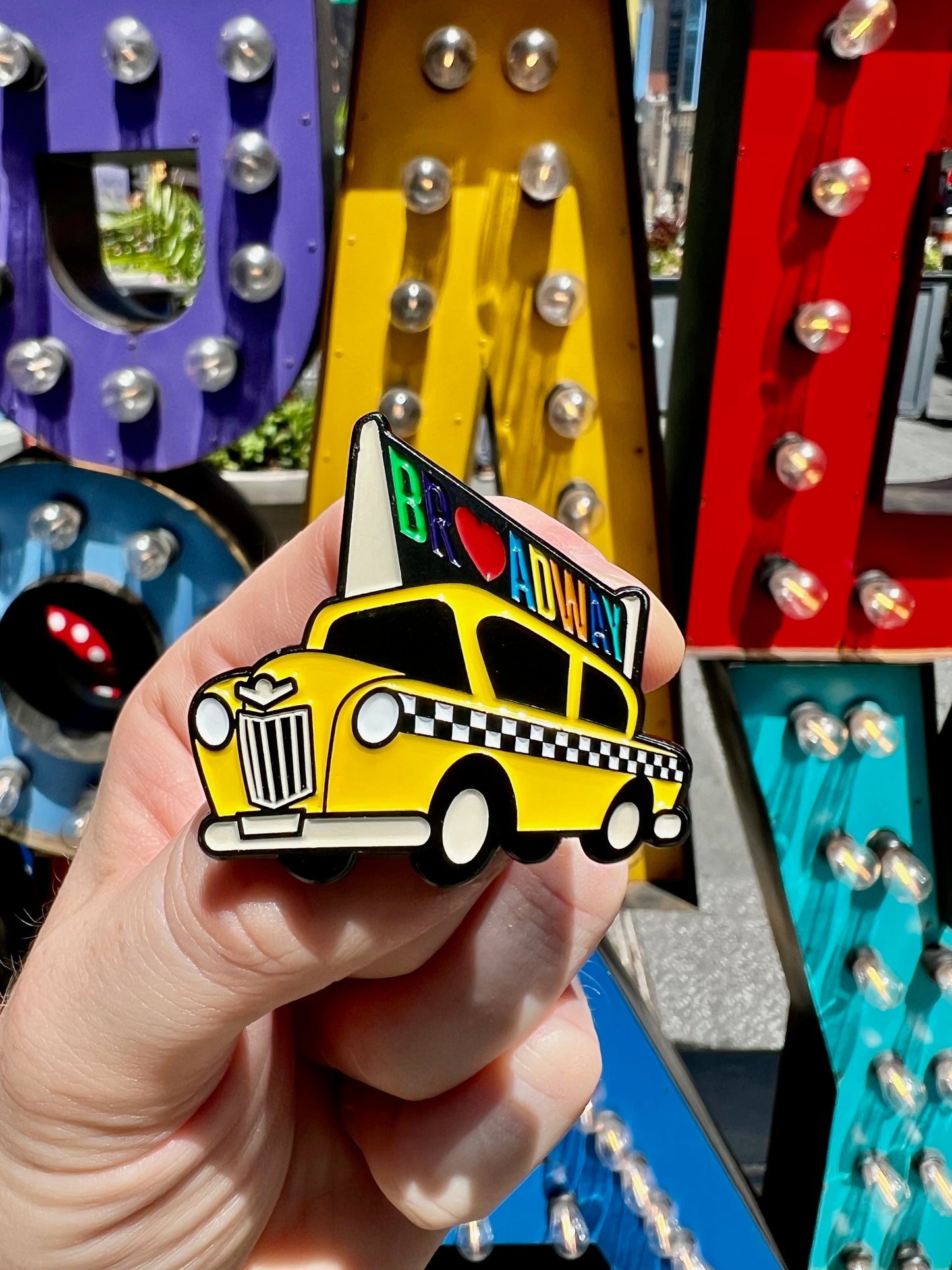 Taxi Cab Enamel Pin