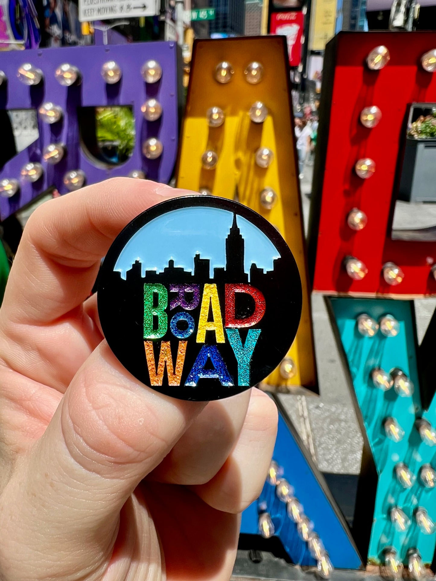 Skyline Broadway Enamel Pin