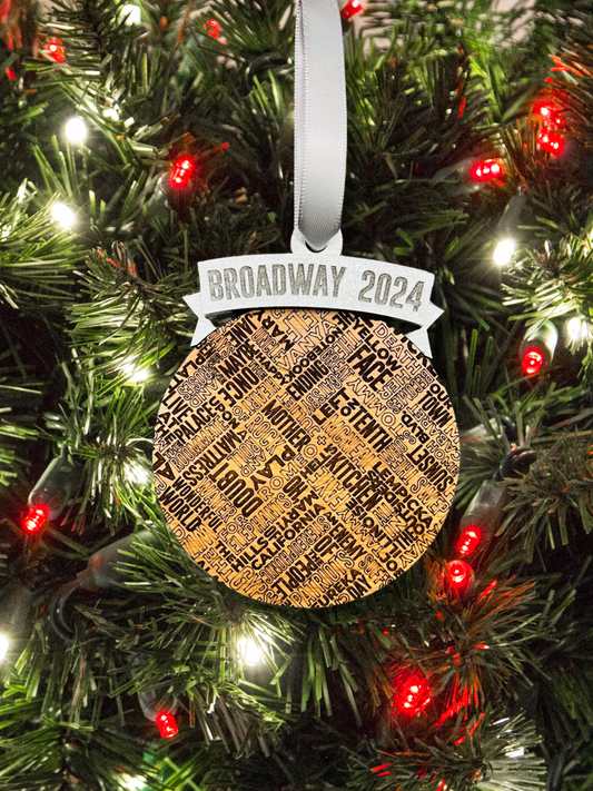 Broadway 2024 Engraved Ornament (2024 Collection)