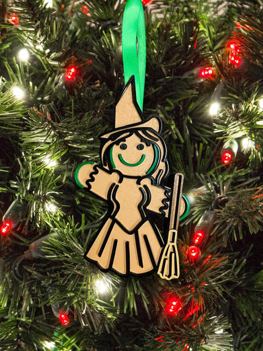 Gingerbread Gravity-Defying Witch Ornament (2024 Collection)