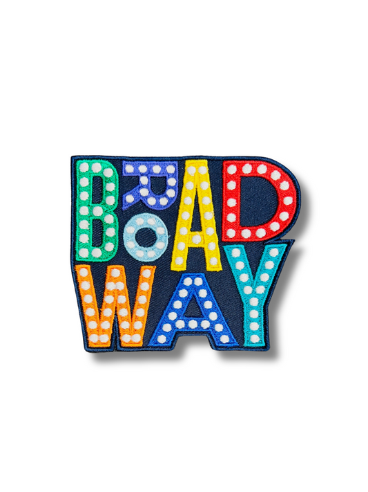 Navy Blue Broadway Embroidered Patch