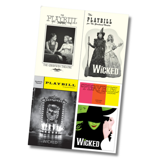 Wicked 4-Playbill Sticker Set