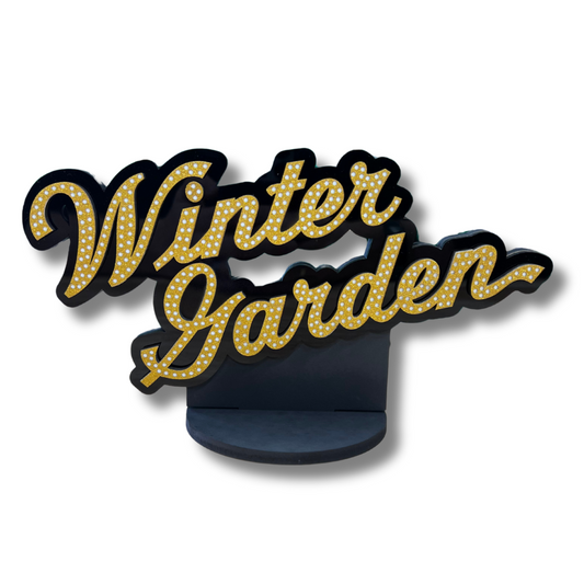 Winter Garden Marquee Shelf Art