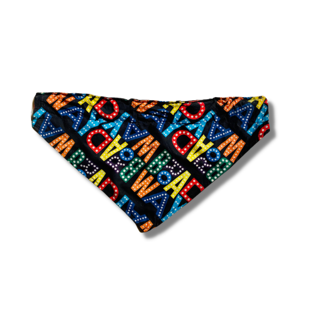 Black Broadway Doggy Bandana