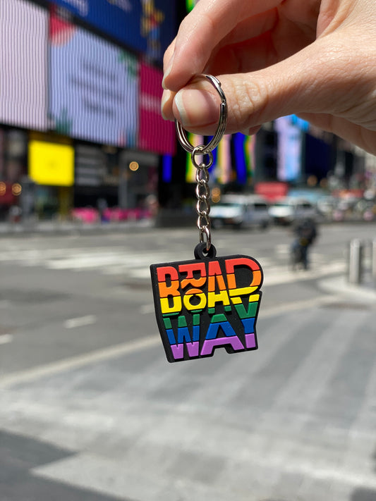 Broadway Pride Keychain