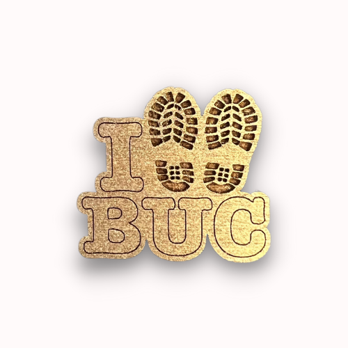 I Walked BUC Wooden Pin
